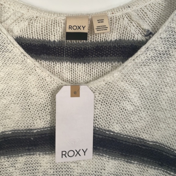 Roxy Airport Vibes Stripe Hoodie Sweater NWT XS - Picture 3 of 5